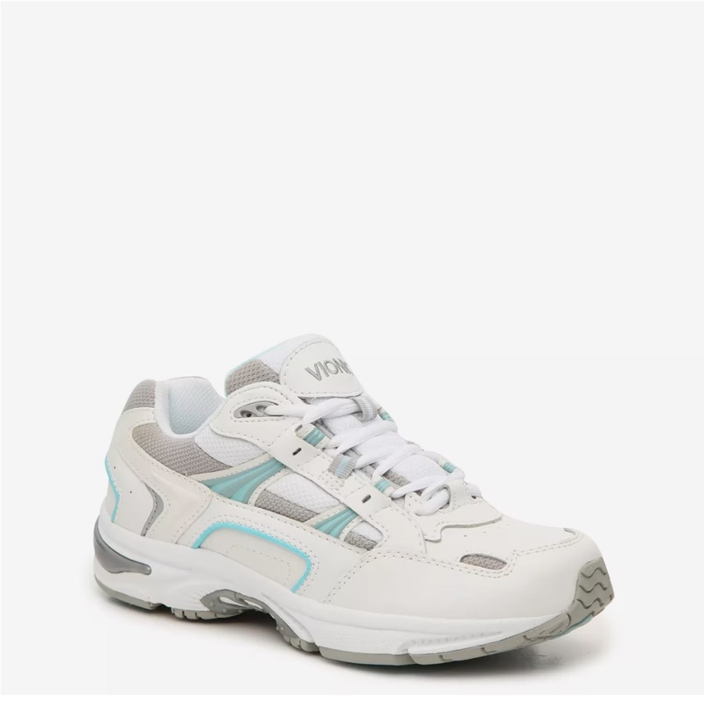 Vionic Women’s‎ 23Walk Walking Shoe Off White/Grey/Light Blue Sneakers Size 7.5